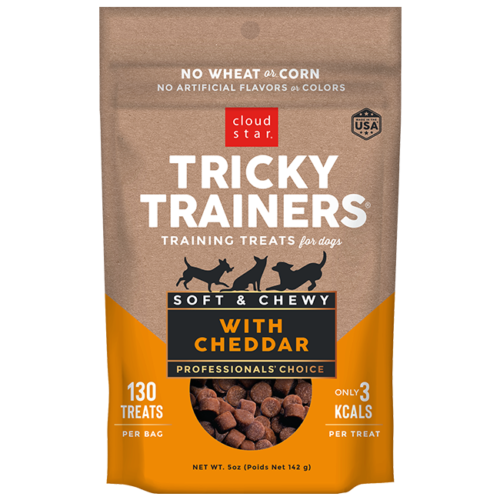 Cloud Star Tricky Trainers Chewy Cheddar Dog Treats - 5oz Bag
