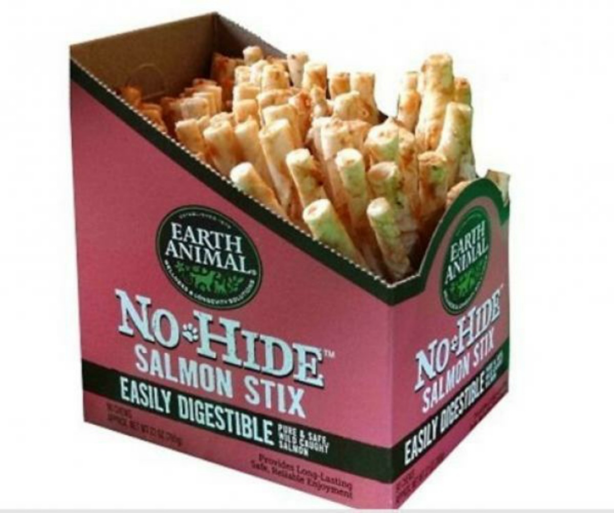 Earth Animal No Hide Salmon Chew Stix - 90 Count