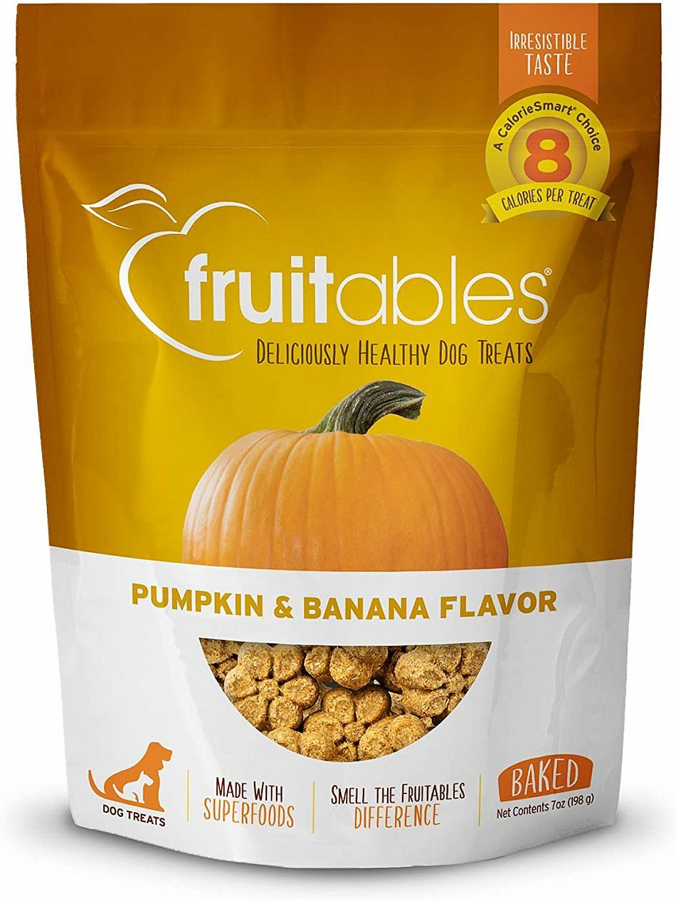 Fruitables Pumpkin & Banana Dog Treats - 12oz Bag