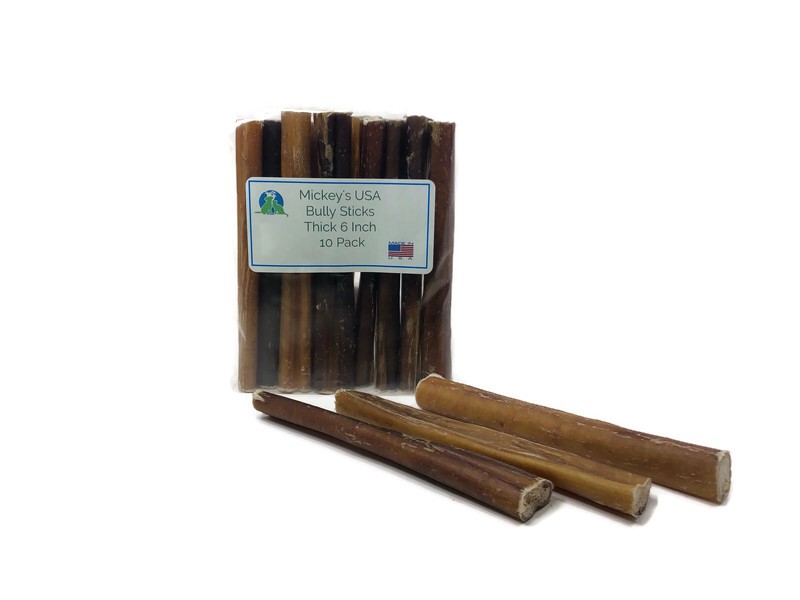 Mickey's USA Bully Sticks Thick 6 inch - 10 Pack