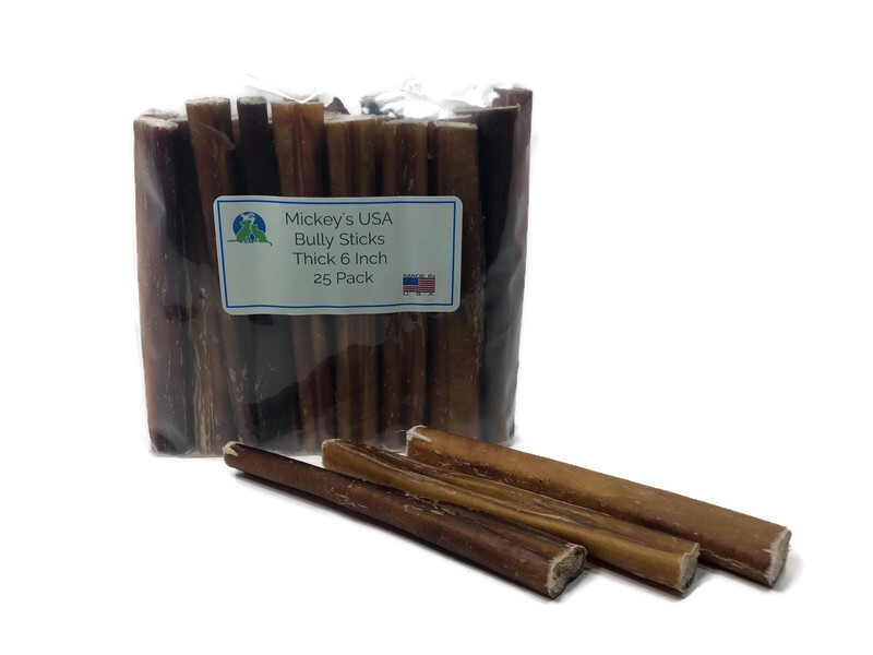 Mickey's USA Bully Sticks Thick 6 inch - 25 Pack