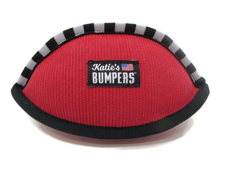 Katie's Bumpers Football Firehose Dog Toy- Mickeyspetsupplies.com