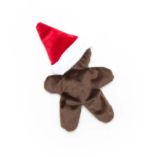 Mutts & Mittens Gingerbread Man Plush Dog Toy