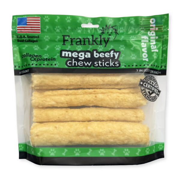 Frankly Pet Mega Beefy Chew Collagen Sticks Original Flavor Single