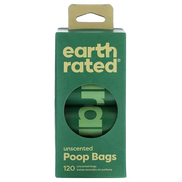 earth rated Unscented Poop Bag Refills - 120 Bags