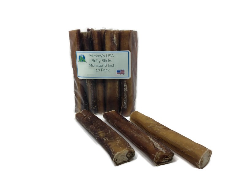Mickey's USA Bully Sticks Monster 6 inch - 10 Pack