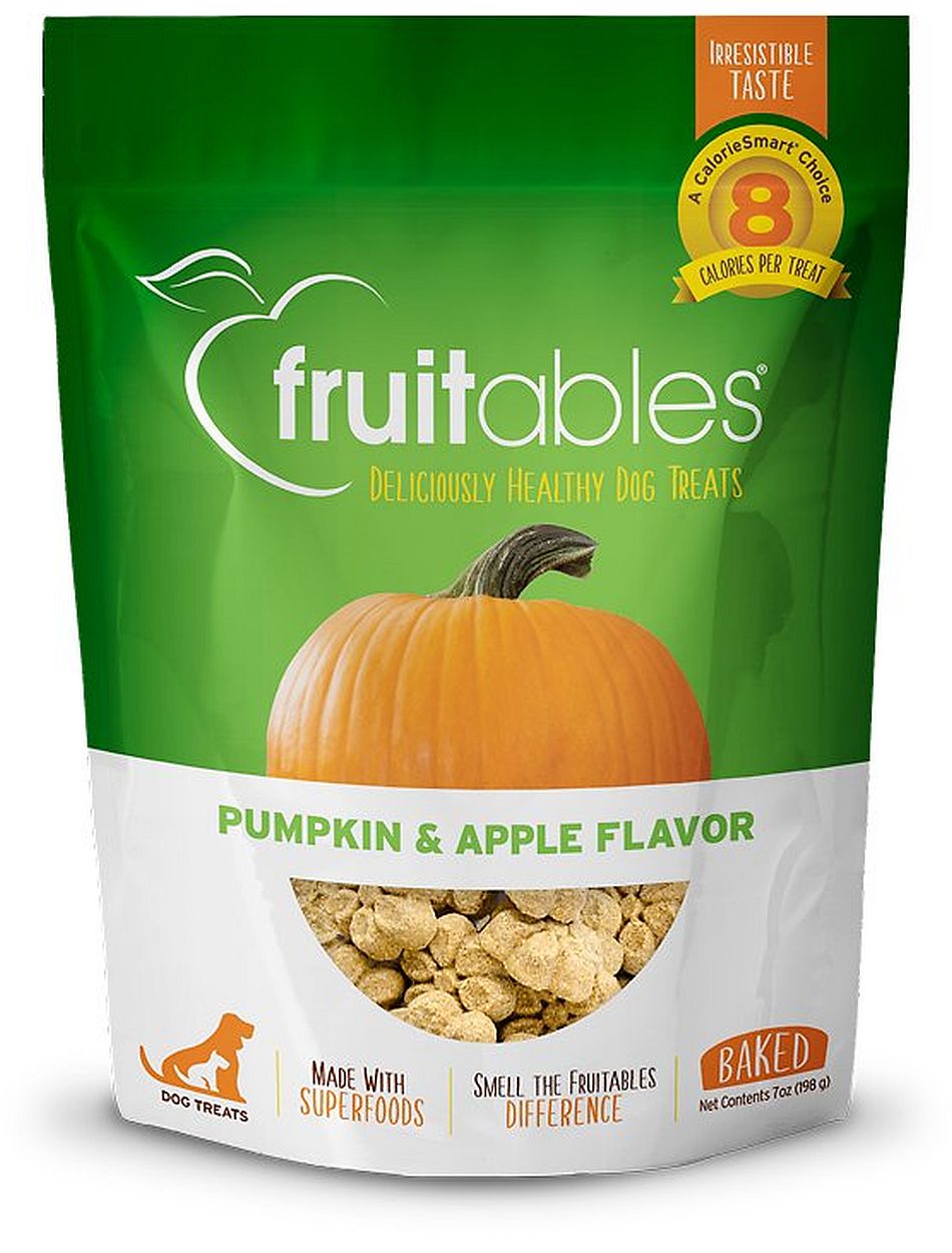 Fruitables Pumpkin & Apple Dog Treats - 7oz Bag