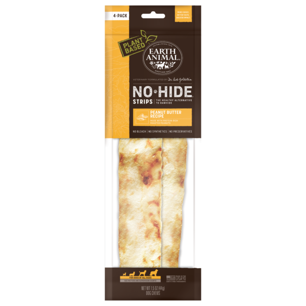 Earth Animal No Hide Peanut Butter Strips - 4 Pack Ingredients