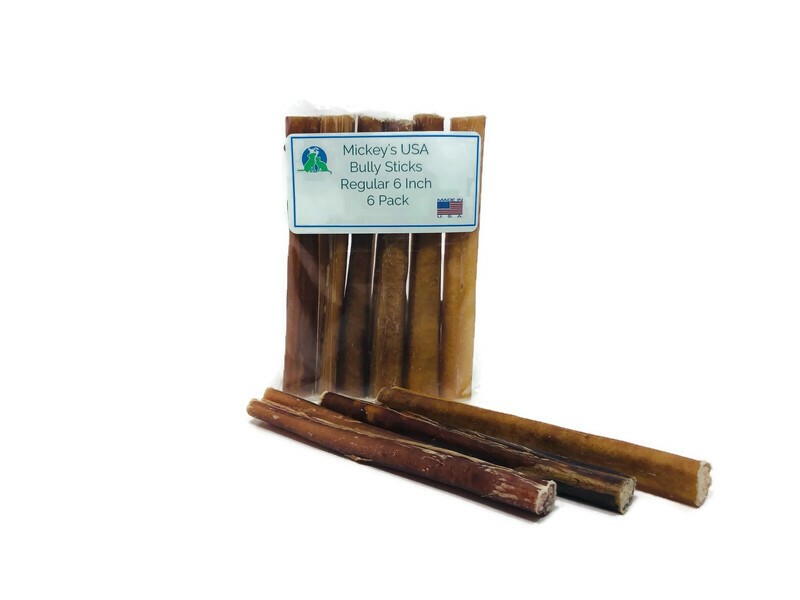Mickey's USA Regular Odor Free Bully Stick 6 inch