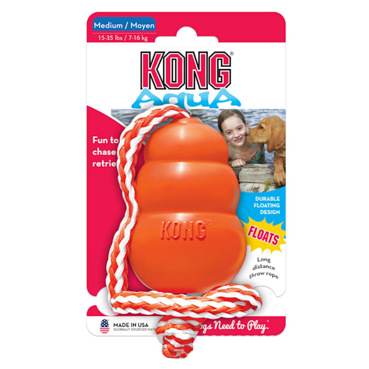 KONG Aqua Floating Dog Toy Medium- Mickeyspetsupplies.com