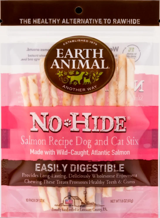 Earth Animal No Hide Salmon Chew Stix - 10 Count