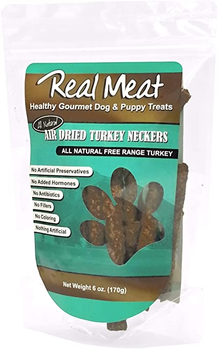 The Real Meat Company Air Dried Turkey Neckers - 6oz Bag