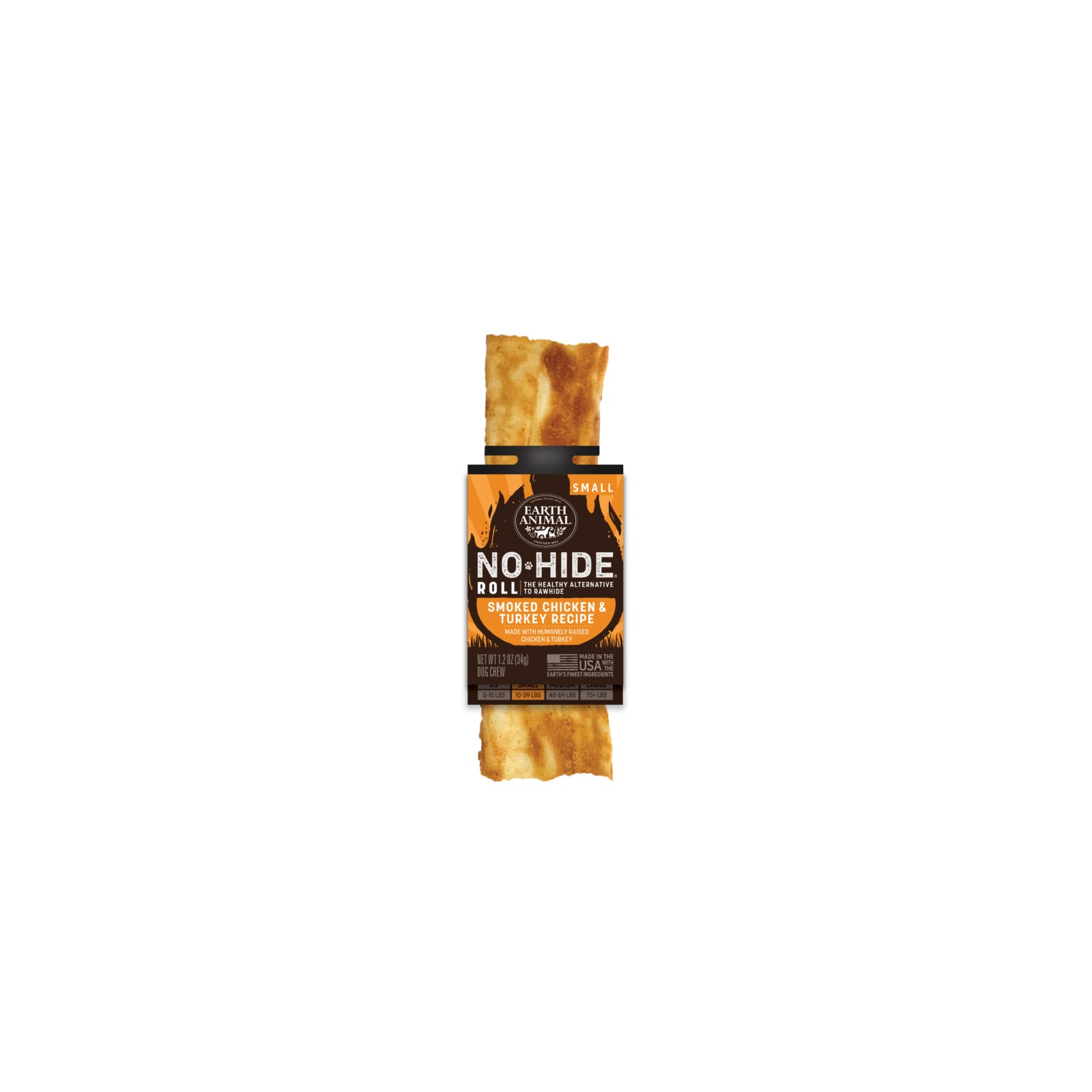Earth Animal No Hide BBQ Smoked Chicken & Turkey Dog Chew Small