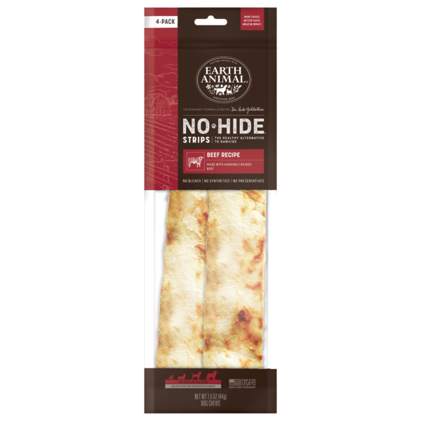 Earth Animal No Hide Beef Strips - 4 Pack Ingredients
