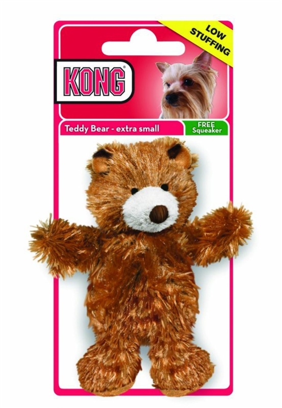 KONG Plush Teddy Bear Dog Toy Extra Small