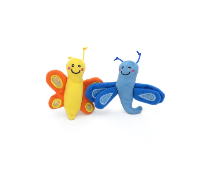 ZippyClaws Butterfly and Dragonfly Cat Toy - 2 Pack
