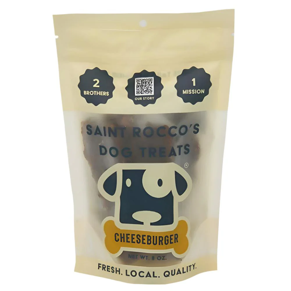 Saint Rocco's Cheeseburger Dog Treats Crumb Free