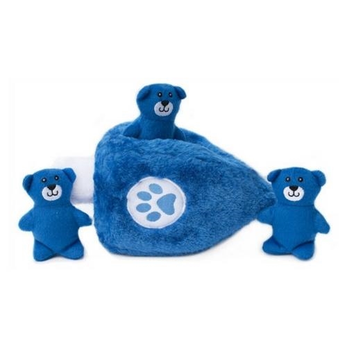 ZippyPaws Dreidel with Bears Burrow Dog Toy