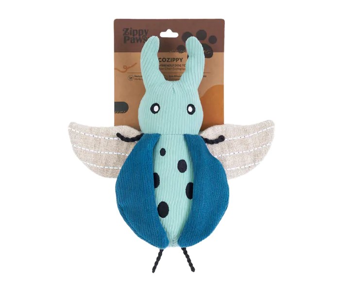 ZippyPaws ecoZippy Corduroy Critter Beetle Dog Toy