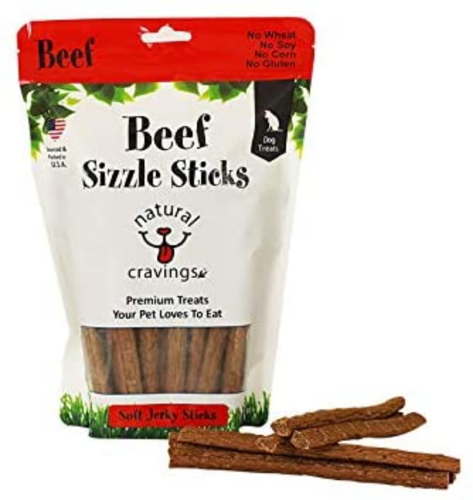 Natural Cravings Beef Sizzle Waggers Jerky Sticks