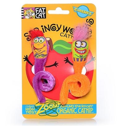 Fat Cat Springy Worms Catnip Cat Toy - 2 Pack