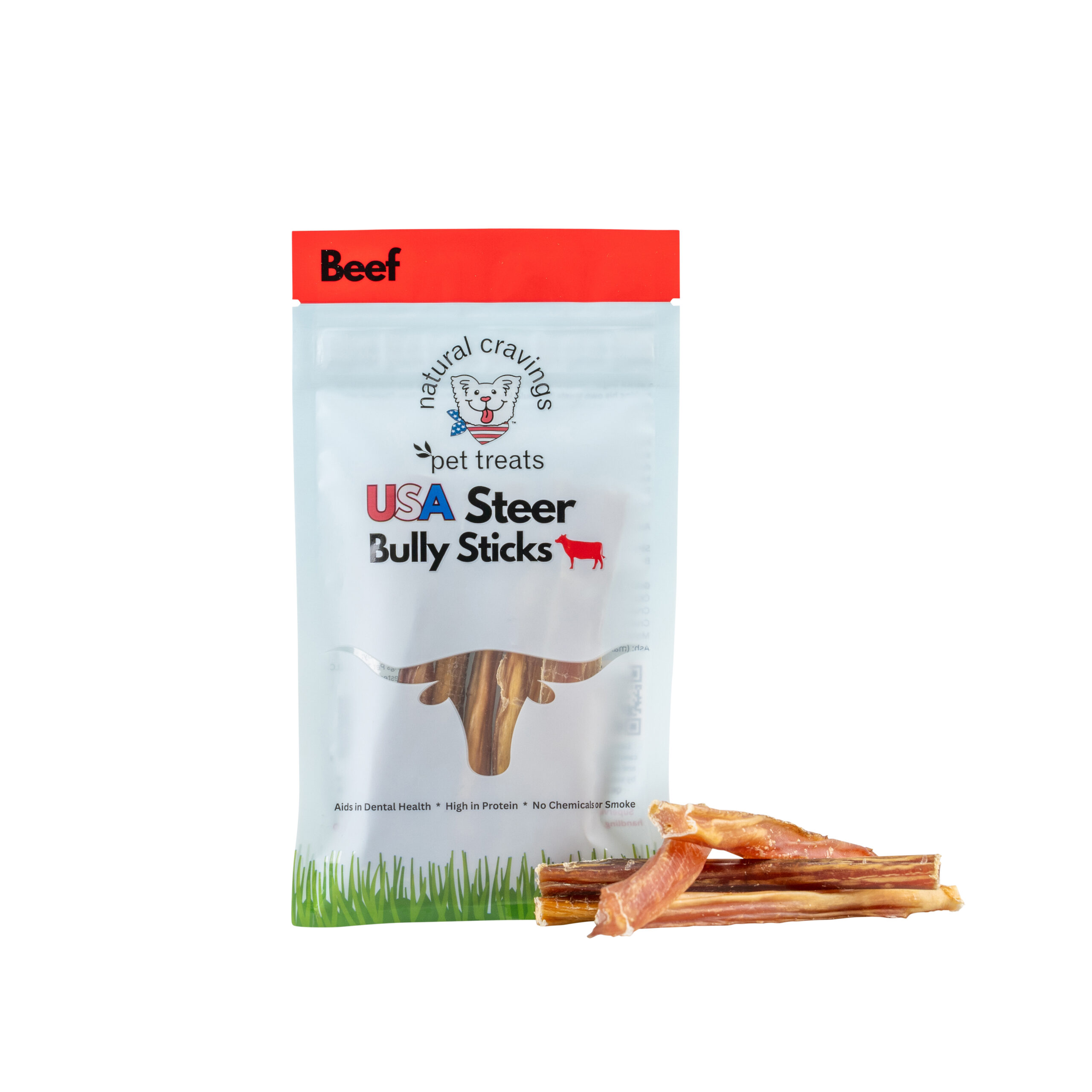 Natural Cravings USA Roasted Bully Sticks 5 Inch - 5 Pack