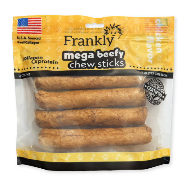 Frankly Pet Mega Beefy Chew Collagen Sticks Chicken Flavor Single