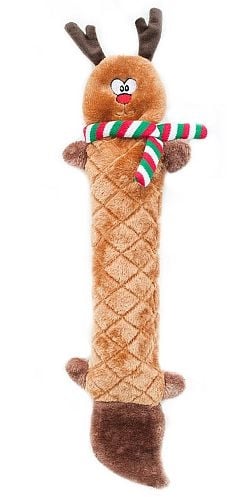 Zippy Paws Jigglerz Reindeer- No Stuffing Dog Toy