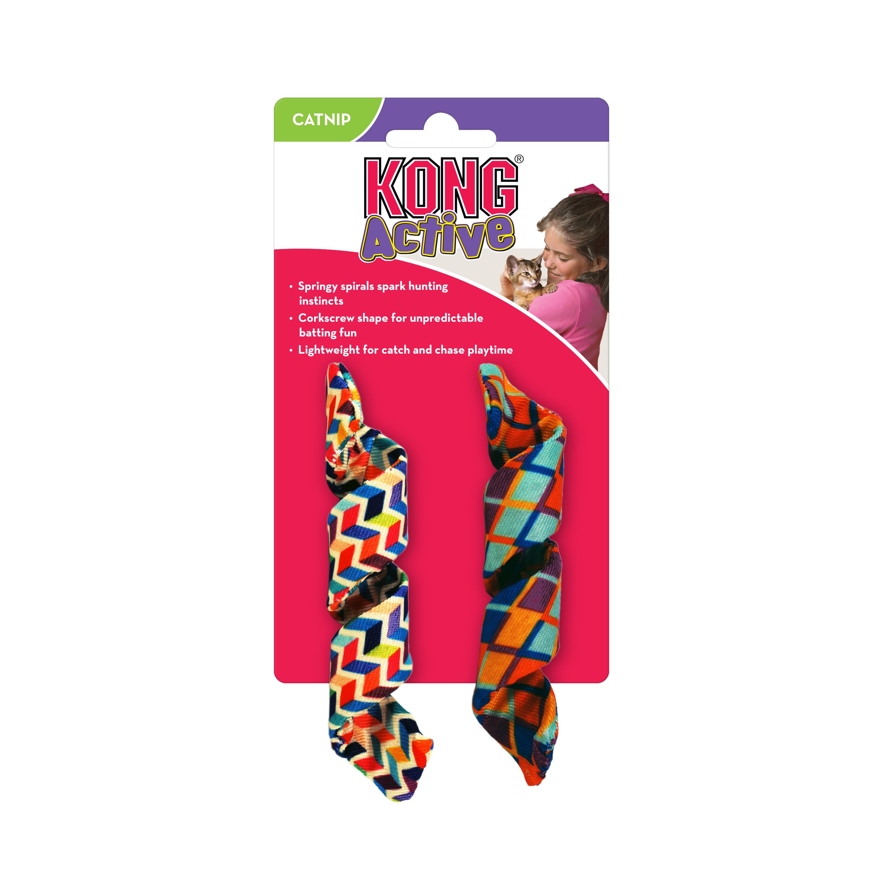 KONG Active Curlz Cat Toy - 2 Pack