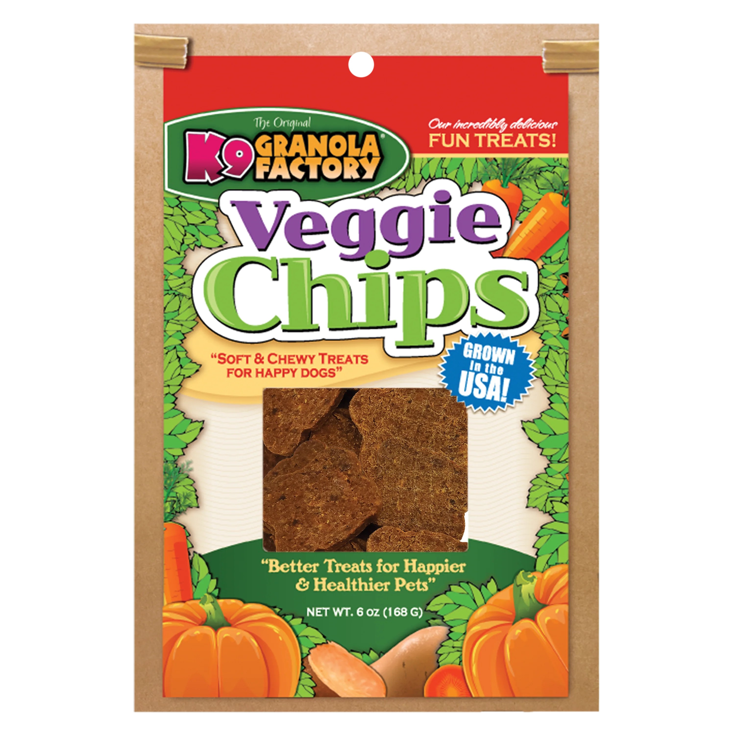 K9 Granola Factory Veggie Chips Dog Treats - 6oz Bag