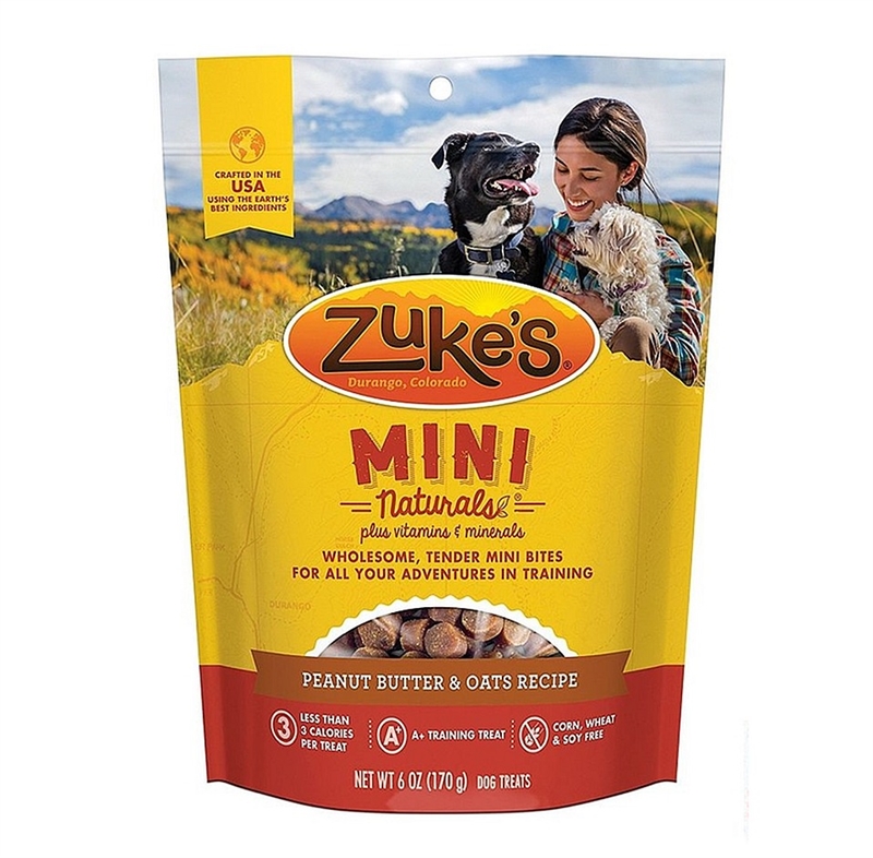 Zuke's Mini Naturals Peanut Butter and Oats dog treats 6 oz.