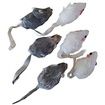 Go Cat Fur Mouse with Rattle Short Hair