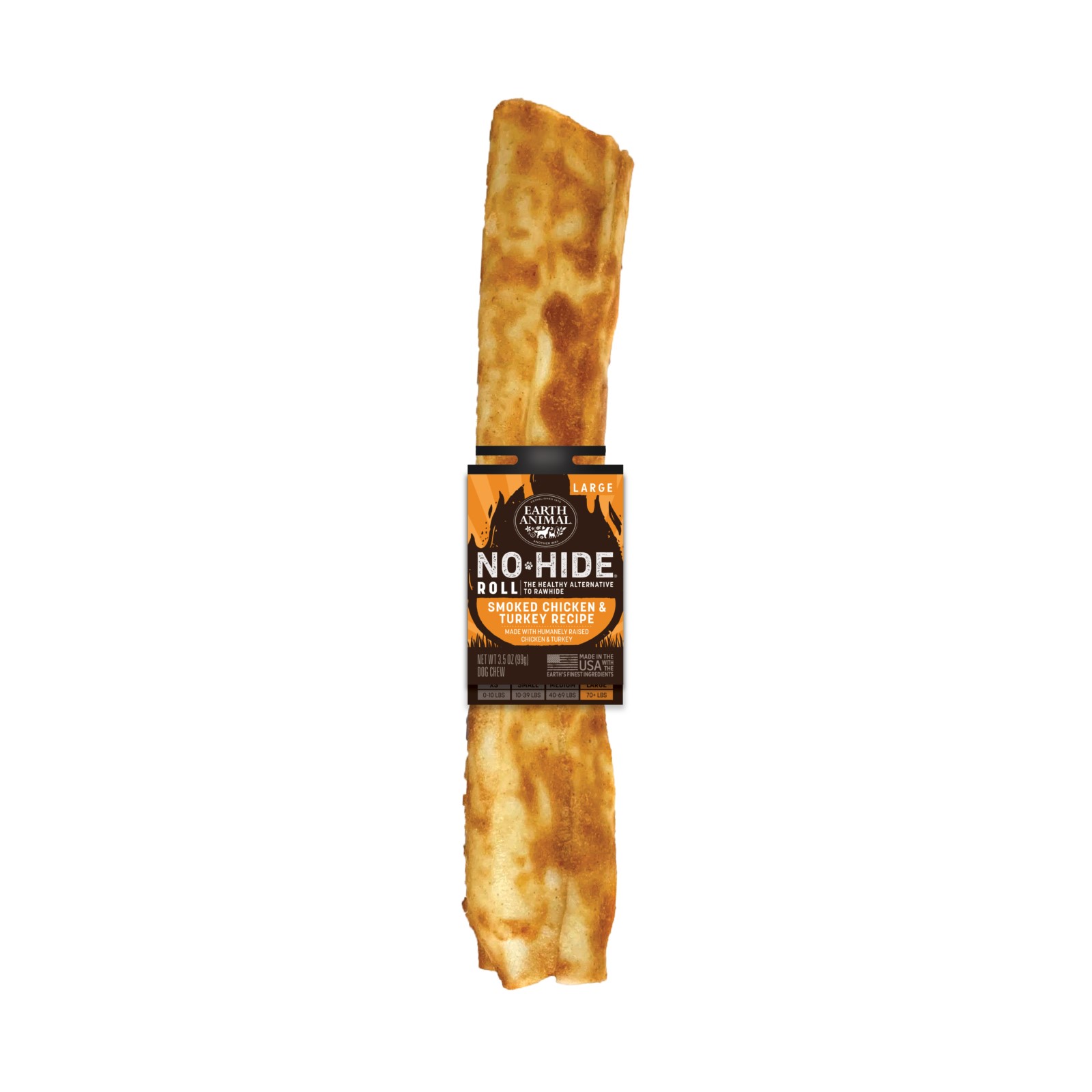 Earth Animal No Hide BBQ Smoked Chicken & Turkey Dog Chew Large
