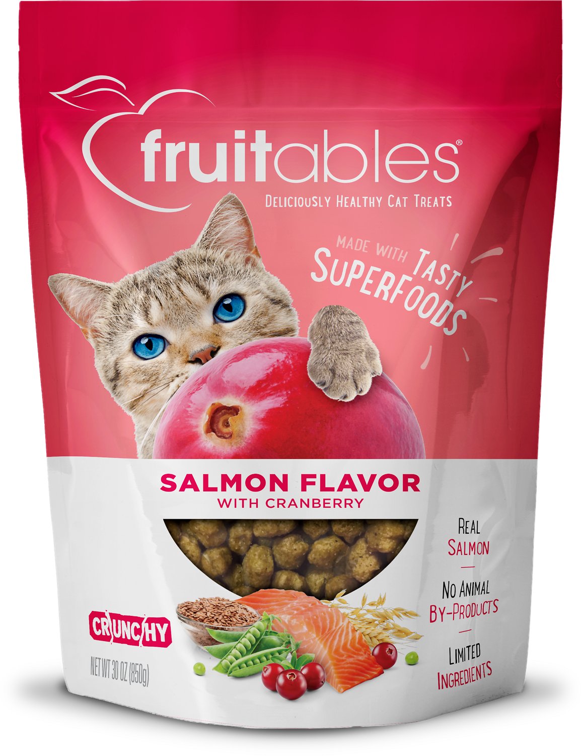 Fruitables Salmon Flavor with Cranberry Cat Treats - 2.5oz Bag