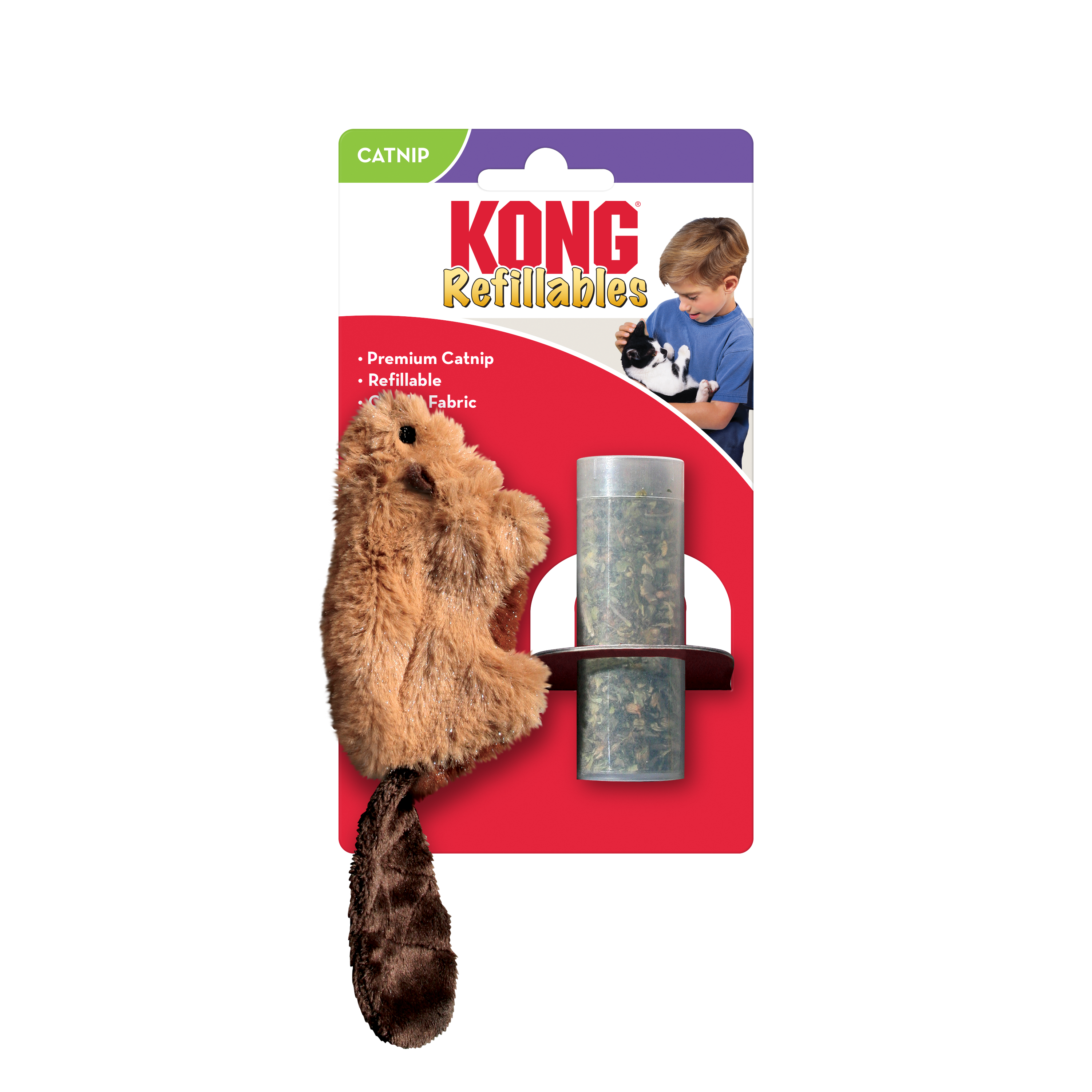 KONG Refillables Beaver Catnip Toy Size