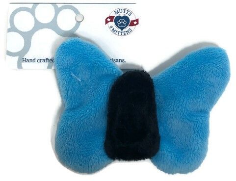 Mutts & Mittens Butterfly Plush Dog Toy Blue