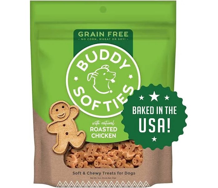 Buddy Biscuits Softies Grain Free Roasted Chicken Dog Treats - 5oz Bag