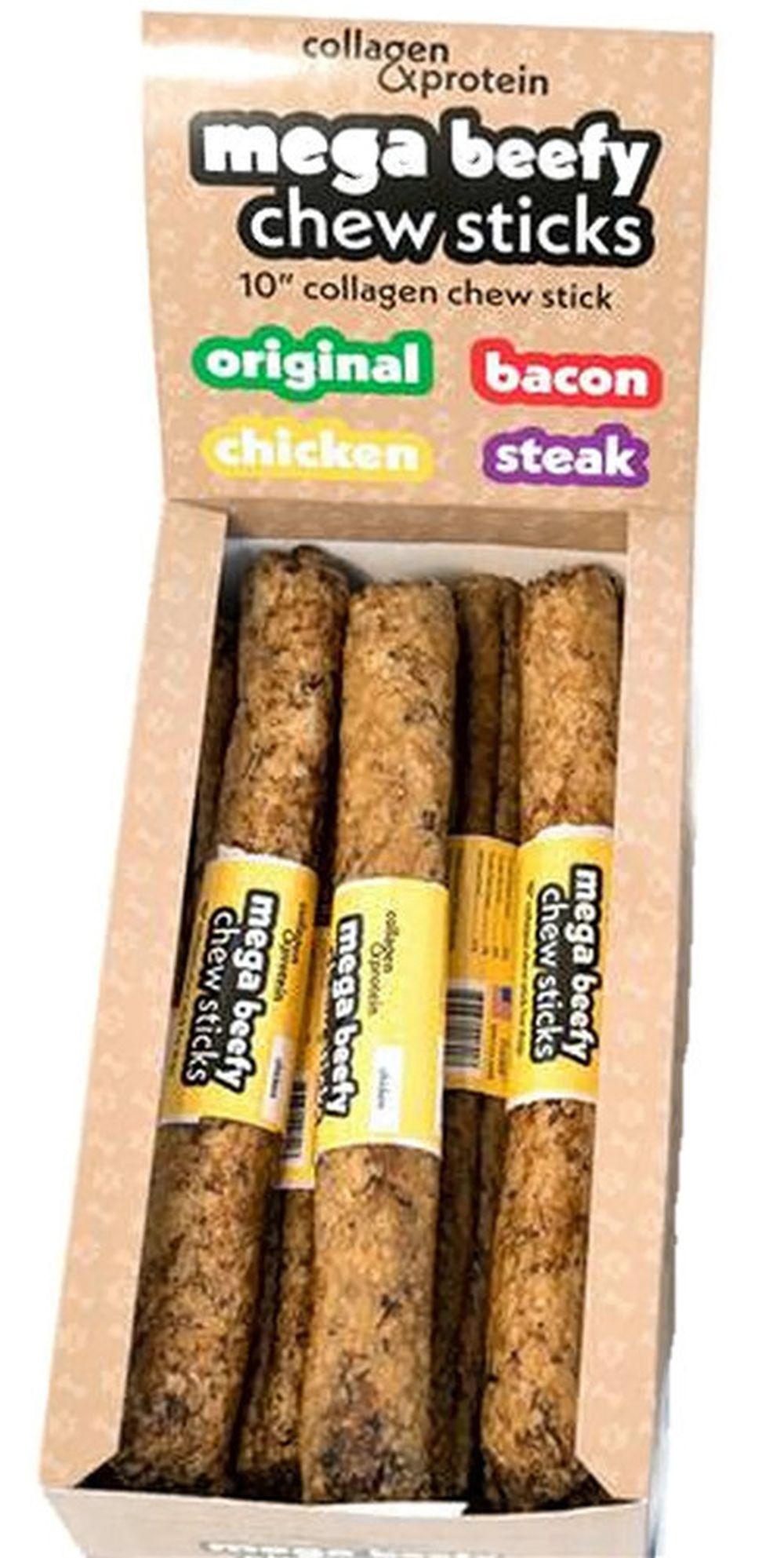 Frankly Pet Mega Beefy Chew Collagen Stick Chicken Flavor