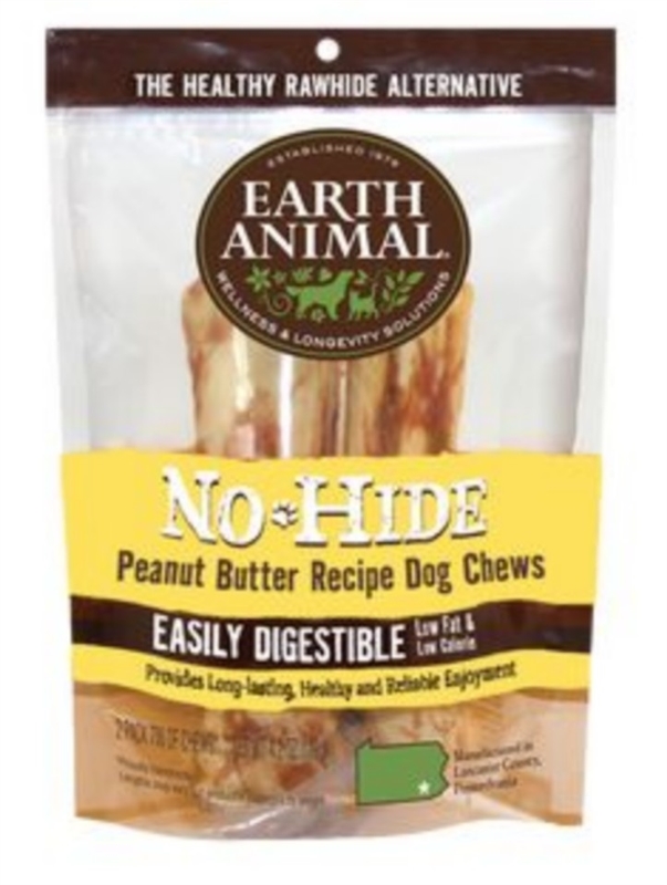 Earth Animal No Hide Peanut Butter Dog Chew Small - 2 Pack