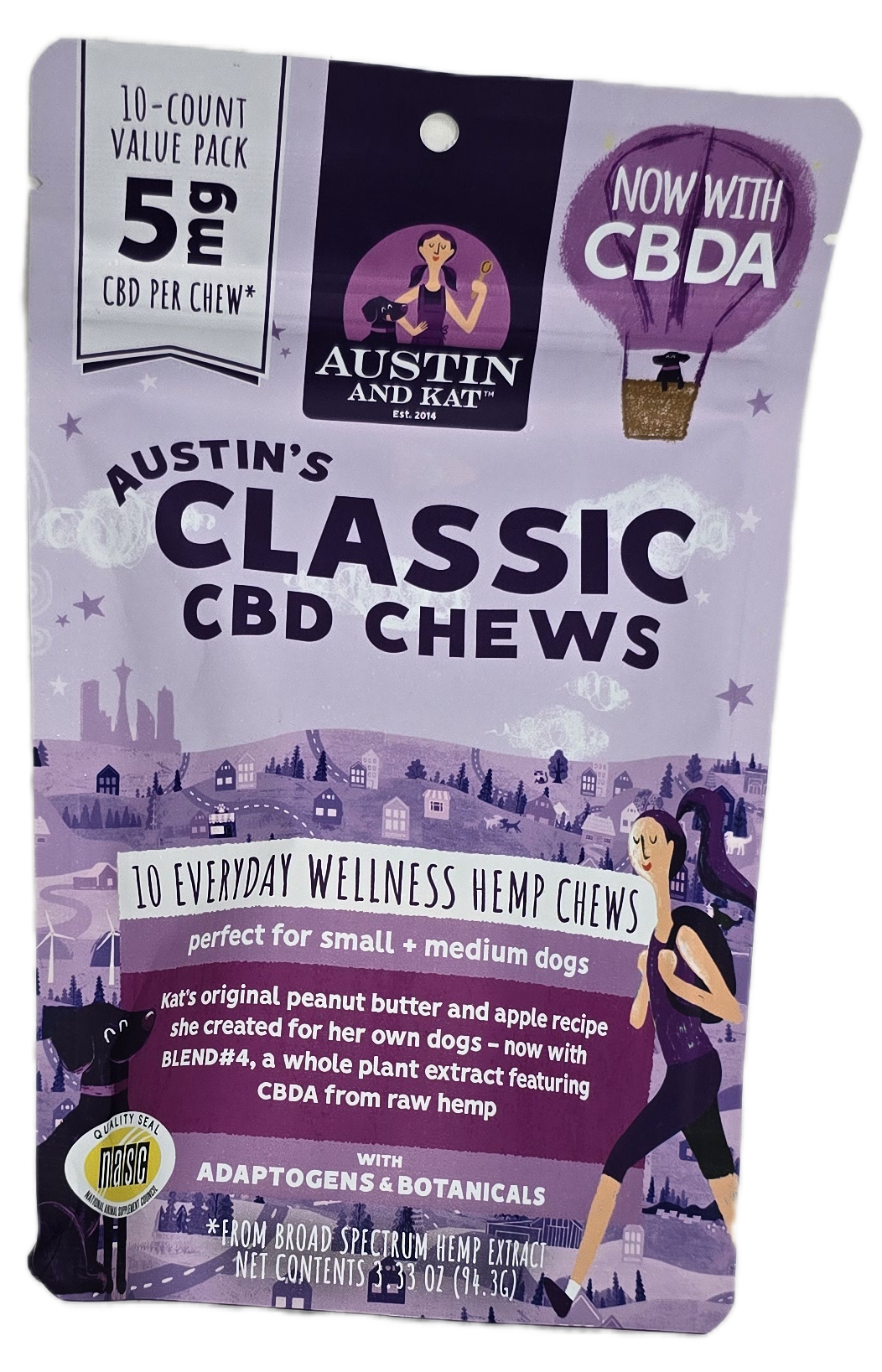 Austin and Kat Austin's Classic 5mg CBD Chews for Dogs - 10 Count back