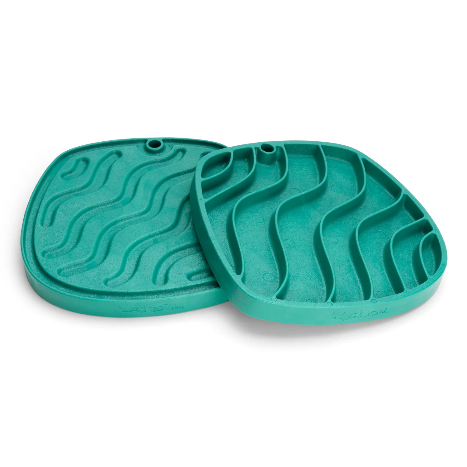 West Paw Feast Mat Slow Feeder Waves Kelp Green