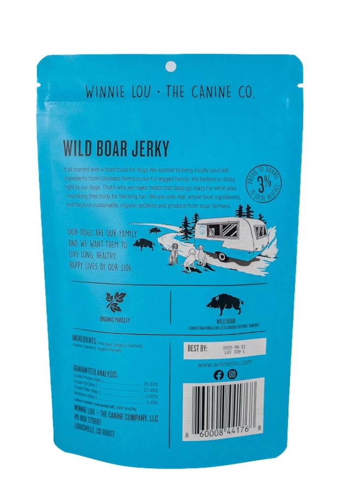 Winnie Lou Wild Boar Jerky - 2.5oz Bag