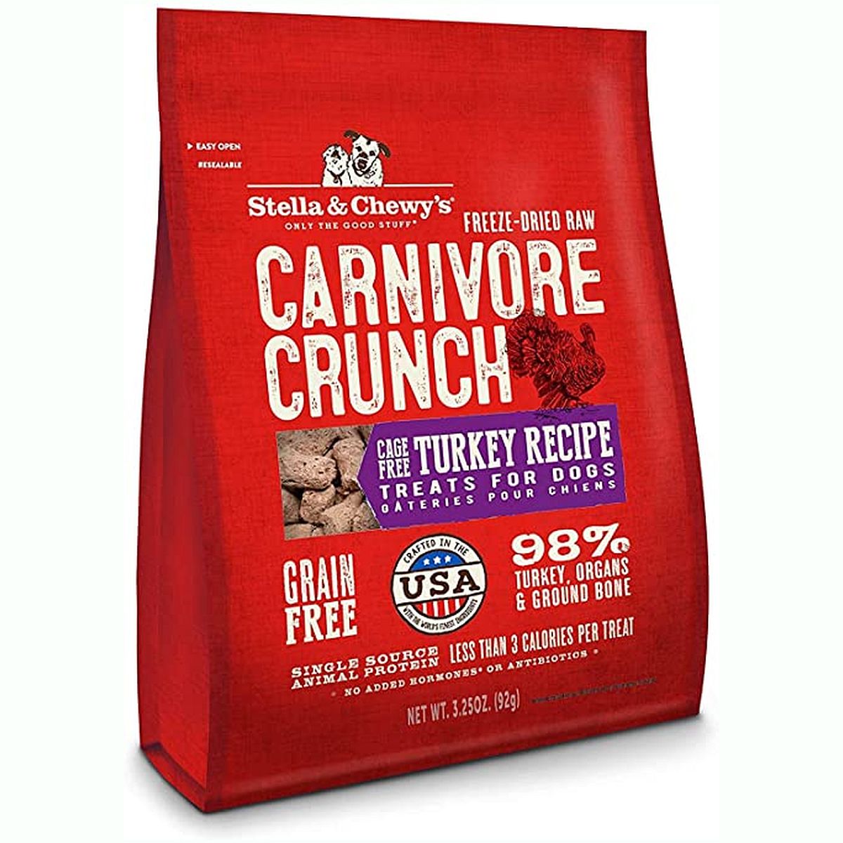 Stella and Chewy's Carnivore Crunch Freeze-Dried Turkey Recipe - 3.25oz Bag