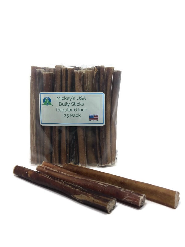 Mickey's USA Bully Sticks Regular 6 inch - 25 Pack