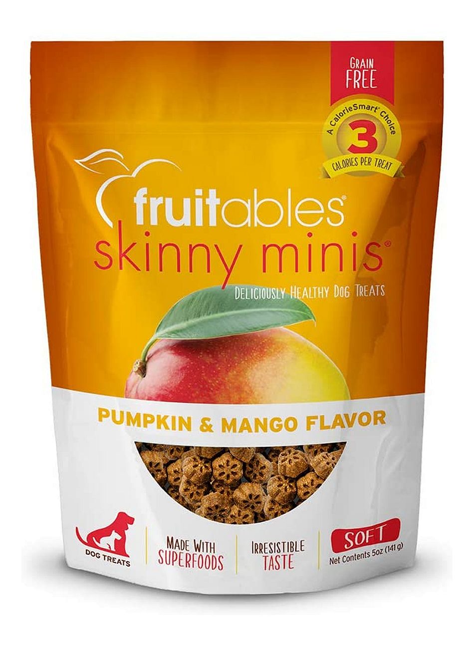 Fruitables Skinny Minis Pumpkin and Mango Dog Treats - 5oz Bag