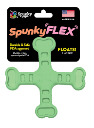 Spunky Pup SpunkyFlex Cross Bones Dog Toy