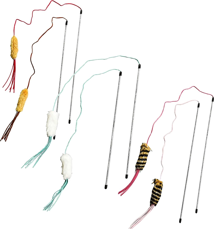 Spot Cat Wand Teaser with Leather Strands