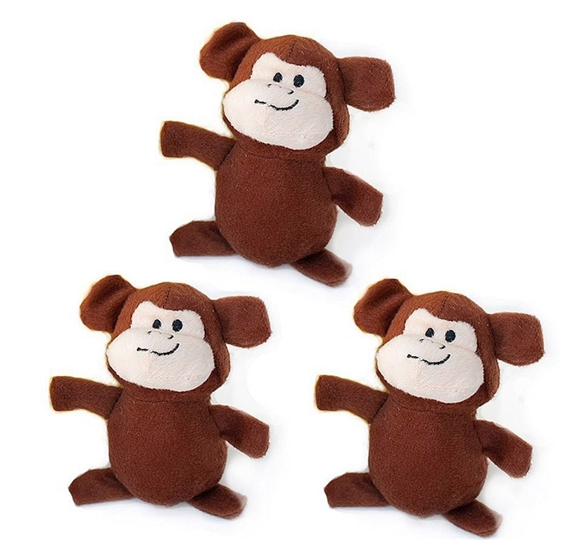 ZippyPaws Miniz Monkeys Dog Toys 3 Pack