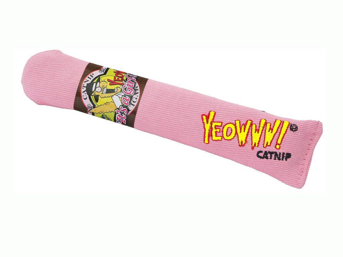 Yeowww! Catnip Cigar It's A Girl Cat Toy - Pink