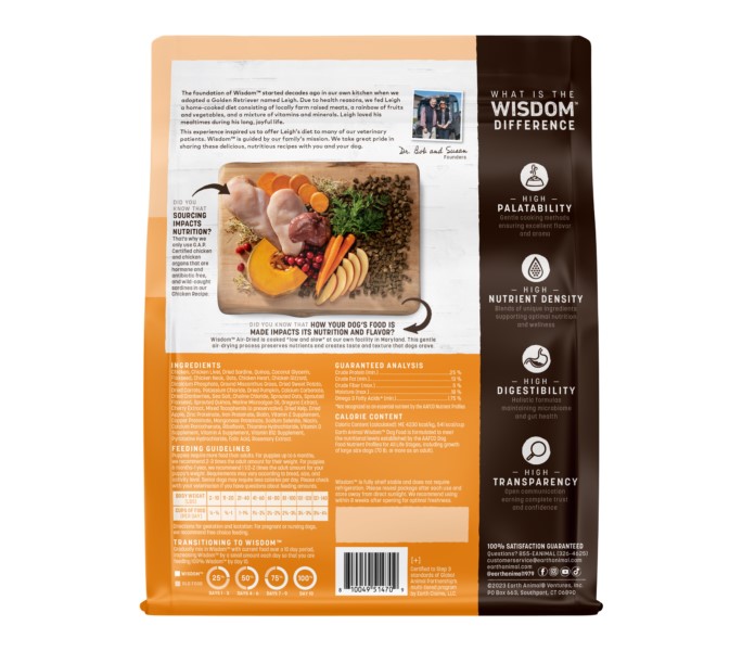 Earth Animal Wisdom Air-Dried Chicken Recipe Dog Food